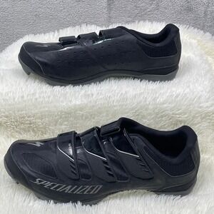 Specialized Sport MTB Cycling Shoes Mens 10.6 Black Excellent 3-Strap SPD 44